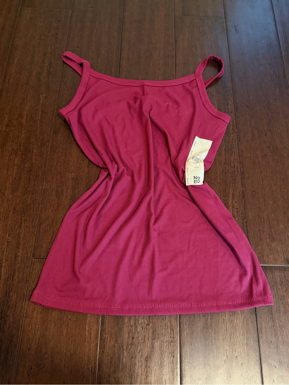 No Boundaries Fuchsia Ribbed Tank Top